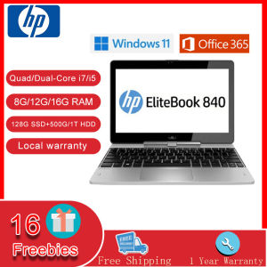 HP Laptop [Brand New] Elitebook 840 G1 [1 year Warranty] Intel Dual/Quad-Core i5/i7 8G/12G/16G RAM 128G SSD+500GB/1T HDD 14" Inches Screen Built In Camera/Webcam Business Work Windows11 Pro Ms office 365 Online Learning Computer WiFi/Bluetooth/Notebook