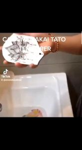 QC 666 Tato Temporer Tattoo Temporary Tatto Mawar Merah Darah Tahan Air Anti Air Sementara