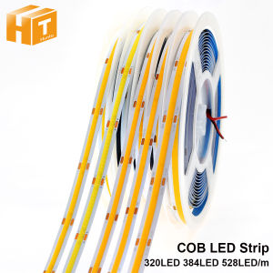 DC12V 24V COB LED Strip Light 320 384 528 LEDs High Density Super Bright Flexible COB LED Lights Warm/Natural White LED Tape for room ceiling bulb bar decoration