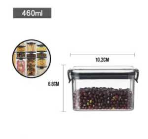 Square transparent sealed jar fresh-keeping box kitchen grain storage jar snacks dried fruit storage jar