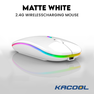 KACOOL LED Wireless Mouse 2.4Ghz Receiver Rechargeable USB Silent Mouse