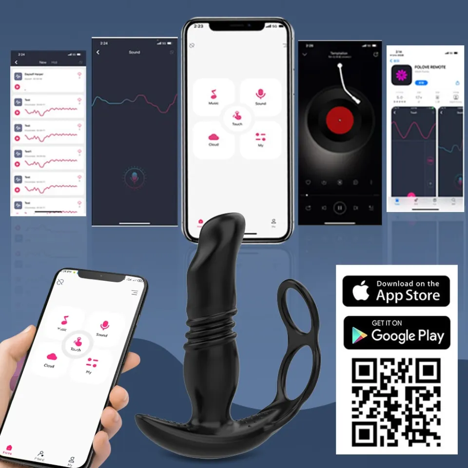 Privacy]APP Remote Control Prostate Massager Vibrator with Cock Ring  Telescopic Dildo Anal Plug Sex Toys for Men Gay Women Porn Sex Shop sex toy  | Lazada PH