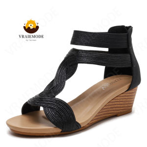 Xăng Đan Đế Xuồng Quai Ngang Mắt Cá Chân Xăng Đan Phóng Túng Hở Ngón Giày La Mã Nhẹ