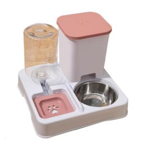 Large Capacity Feeder 2in1 Water Dispenser and Bowl Small Dog Cats Automatic Feeder for Daily Watering Feeding