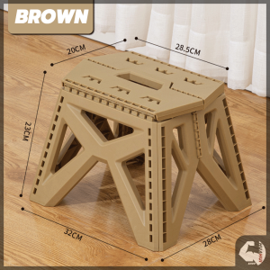 เก้าอี้มินิสตูลพับ เก้าอี้พลาสติกพับได้ พกพาสะดวก กลางแจ้ ตั้งแคมป์ เก้าอี้ตกปลา การออกแบบมือจับ
