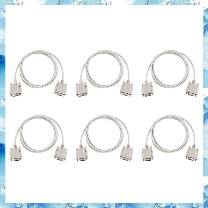 (IACY) 6X RS232 DB9 9 Pin Male to Female Serial Port Cable Industrial ...