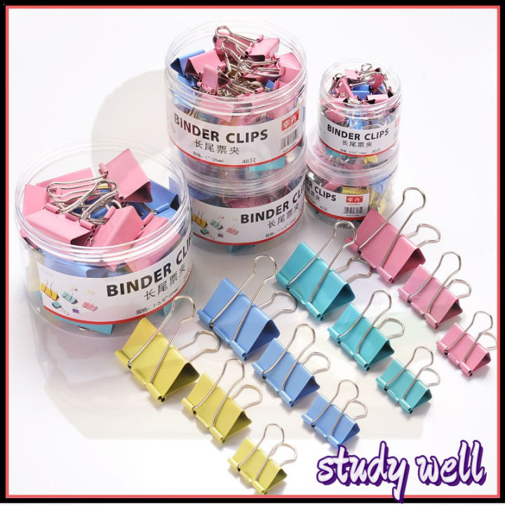 1pc Bulldog Foldback Clips 51 41 32 25 19mm Métal Binder Grip Clips Accessoires De Bureau Clips Noir, 19mm, Chine - Foto 2