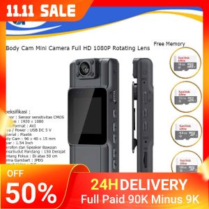 Body Cam Mini Camera Full HD 1080P Rotating Lens 1000mAh