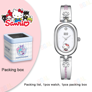 (With Box)100% Authentic Sanrio Hello Kitty Watch for Kids Girls Quartz Watch Waterproof Stainless Steel Strap Shockproof Birthday Gift 2187