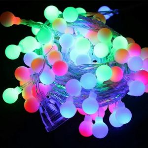 Lampu Natal Anggur Bulat Rainbow Ada Sambungan - Lampu Hias Natal Lampu Tumblr Lampu Hias LED