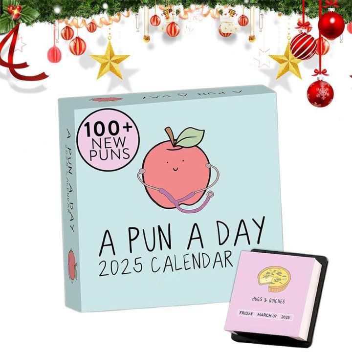 SQUIRREL TearOff Pages 2025 "A Pun A Day" Desktop Calendar Funny With