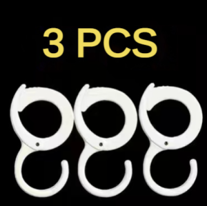 Thicked multifunctional Wardrobe Closet  S-Shaped  Hook/Punch-Free  Plastic Hooks with Snap Ring/Coat Hat