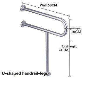 【COD+Local Delivery】Barrier-free elderly disabled handrail bathroom toilet toilet non-slip safety stainless steel handrail 304 stainless steel