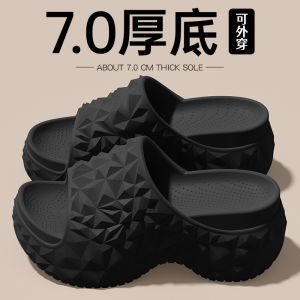 [Free Shipping] 2026 New High-Heeled Thick-Soled Womens Summer Outdoor Slippers High-End Non-Slip Wedding Beach Sandals for Women
