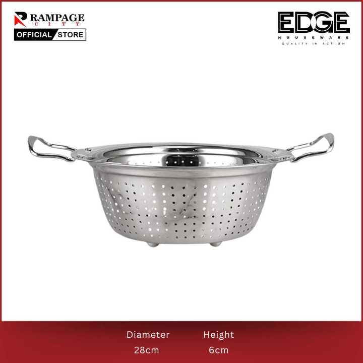 Edge Houseware 28 cm Fruits And Vegetables Colander, Kitchen Stainless  Steel Strainer Food Spaghetti Salad Colander Fruits Basket