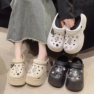 [Free Shipping] WomenS Summer Thick-Soled Height-Increasing Soft-Soled Rhinestone-Adorned Beach-Style Non-Slip Casual Versatile And Fashionable Sandals