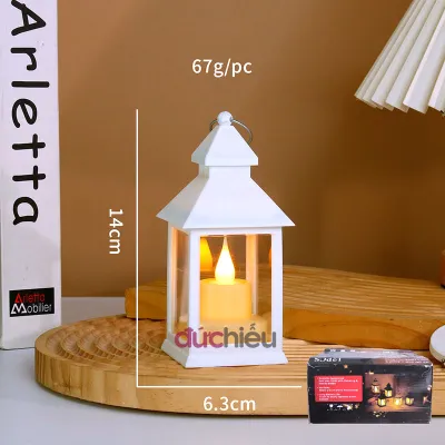 Đèn lồng trang trí vintage decor cổ điển dùng pin hình ngọn nến dùng cho nhà hàng khách sạn resort đèn bão dùng pin - Đức Hiếu Shop