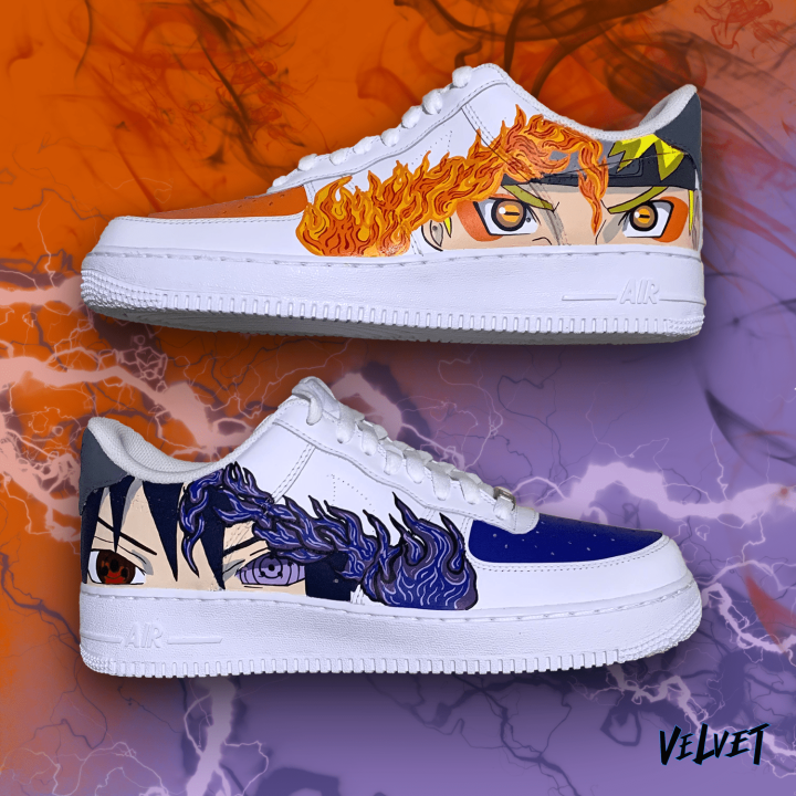 HOT Naruto Nike Air Force Naruto Custom Shoes Nike Air Force