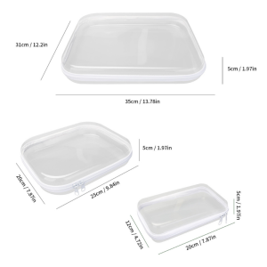 Travel Storage Box Clear Bins Organizers PET Hard Shelled Clear Organizers Material Waterproof