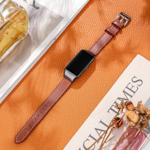 SinHGeY Dây Đeo Bằng Da Cho Huawei Band 6 Vòng Đeo Tay May Thay Thế Dây Đeo Cổ Tay Cho Honor Band 6 Dây Đeo Đồng Hồ Đơn Giản Mới [Hàng Có Sẵn]