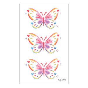 Fairy Butterfly Wings Shiny Tattoo Sticker Waterproof Eyes Face Hand Body Art Fake Tattoos Makeup Dance Music Festival
