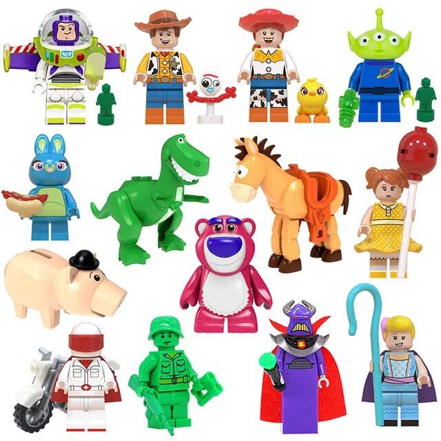 Toy Story Woody Buzz Lightyear Jessie Alien Rex Bullseye Lotso Hugs Bear  Mini Toy Figure Building Block Compatible with lego Lazada PH