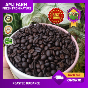 500 gram Roasted Bean Kopi Robusta Gunung Kawi Petik Merah / Biji Kopi Sangrai AMJ FARM