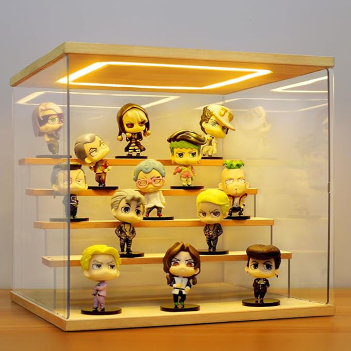 4/5Layers%20Acrylic%20Display%20Box%20Toy%20Storage%20Case%20Dustproof%20Desktop%20Organizer%20Storage%20Wooden%20Display%20Box%20With%20Lights%20-%20Image%209