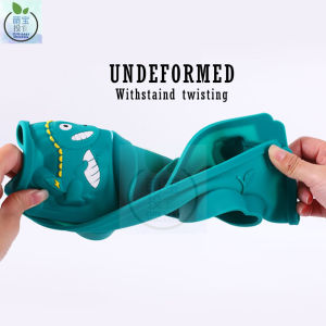 Baby Snacksss Silicone Suction Plate Dinnerware Kid Children Cute Cartoon Dinosaur Infant Eating Training Complementary Food Bowl