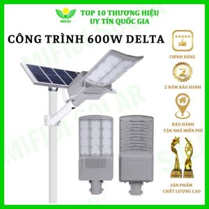 Đèn năng lượng mặt trời 600W cao cấp 3 khoang chiếu sáng phù hợp cho dự án công trình chính hãng Mifidi Solar sáng trên 12h tấm pin Mono siêu to - BH VIP MIỄN PHÍ 2 năm tận nhà