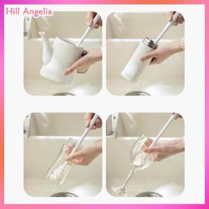 [Hill Angelia] Cup Cleaning Brush Long Handle Bottle Cleaning Silicone Milk Bottle Wine Cups Cleaner Household Coffee Mug TeaPot Brush