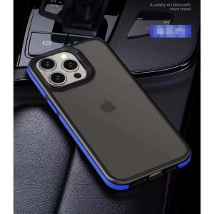 0558 VVV CASE GRID MAGSAFE GREY BLUE MATTE cover for hp IPHONE 11 11PO 11PROMAX 12 12PRO 12PROMAX 13 13PRO 13PROMAX 14 14PRO 14PROMAX 14PLUS 15PLUS 15 15PRO 15PROMAX casing tpu matte Hybrid shockproof military