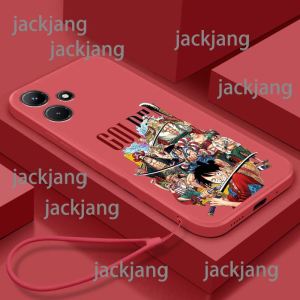 Casing INFINIX HOT 30I  ONE PIECE Soft Silicone TPU Phone Case To Send The Same Color Lanyard