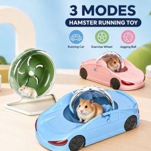 SKISOPGO Hamster Running Ball Car 3 Modes Lightweight Sturdy PP Exercise Toy For Adult Hamsters