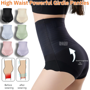 High Waist Powerful Girdle Panties for Women Slimming Waist Trainer Body Shaper Butt Lifter Shapewear Underwear