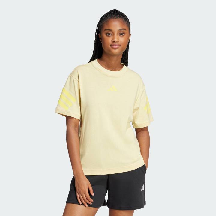 adidas Lifestyle Future Icons 3-Stripes Tee Women Yellow JE3712