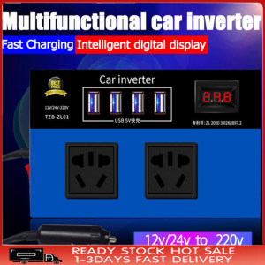 Portable High-power 1200W car inverter 12v24v to 220v charger car multi-function with USB charging car power converter suitable for common car models