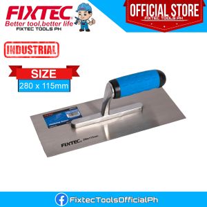 FIXTEC Plastering Trowel – Carbon Steel Finishing & Wall Plaster Tool (280 x 115mm) | Durable Masonry Hand Tool | FHPT2115