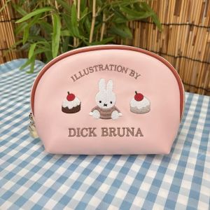 japanese style miffy rabbit embroidered makeup bag cute cake rabbit shell shape storage pouch tissue cosmetic bag