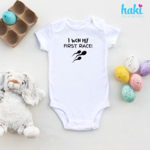 Bộ body liền (bodysuits) cộc tay vai chồm mềm mại họa tiết thanh long xinh yêu cho bé trai bé gái HAKI BC006