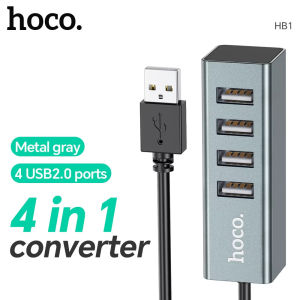 HOCO HB1 4 Port USB HUB 5.0V เพิ่มช่องเสียบ USB สายยาว 80 เซ็นติเมตร USB 2.0 สำหรับ PC และ Notebook