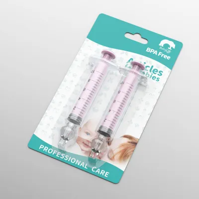 Baltra 2Pcs Needle Tube Baby Nasal Aspirator Syringe Baby Nose Cleaner Infant Rhinitis Nasal Washer Nose Washing Tool