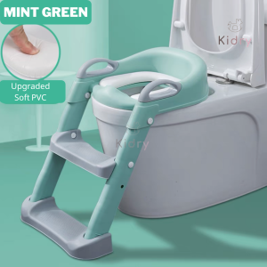 Foldable Children Potty Ladder Step Stool Toilet Bowl Training Adjustable Soft PVC Kids Girl Boy | Kerusi Tandas Kanak