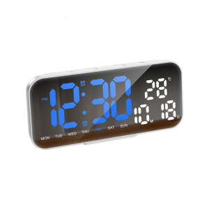 การปรับความสว่างอัตโนมัติติดผนังพร้อม USB จมน้ำประเภท C เครื่องวัดความดันลมยางตั้งอุณหภูมินาฬิกาดิจิตอลดีไซน์กระจก