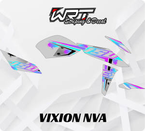 Striping Transparan Vixion NVA-Stiker Transparan Vixion NVA Rainbow
