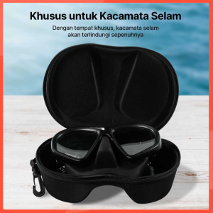 COD TELESIN Kotak Kacamata Selam Diving Mask Storage Case Box EVA / Kacamata Alat Selam renang  Anti Kabut Laut Scuba Diving Pria Dewasa anti masuk air tembak ikan asli original terbaik / Kaca mata Snorkeling low volume mask full face set mudah bernafas