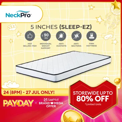 NeckPro Sleep-EZ Rebond Foam Mattress | 5 Inches (12.7cm) | Knitted Fabric
