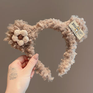 FG Bando Wanita Karakter Telinga Beruang Bulu Lucu Korea Headband Fashion Bandana Aksesoris Rambut A-10