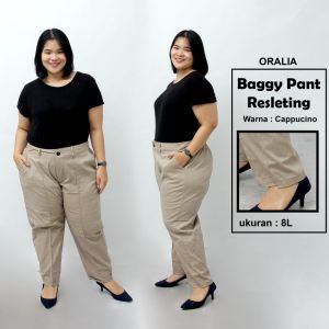 Celana Jumbo Baggy Pant Resleting: Desain dan Ukuran Besar Pakaian