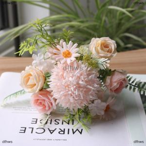 [COD] dfhws ดอกไม้ประดิษฐ์1ชิ้นสำหรับงานแต่งงานบ้านห้องนอนช่อดอกไม้เจ้าสาวแจกันดอกไฮเดรนเยียสำหรับกลางแจ้ง